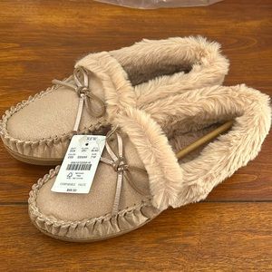 NWT J.Crew Champagne Sparkle Shimmer Moccasin